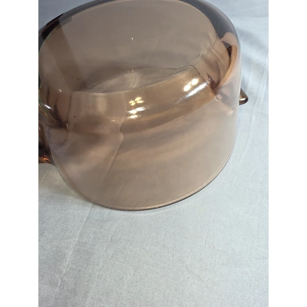 Vision Corning Ware FRANCE 2.5 L Amber Glass Pot Saucepan Vtg Z